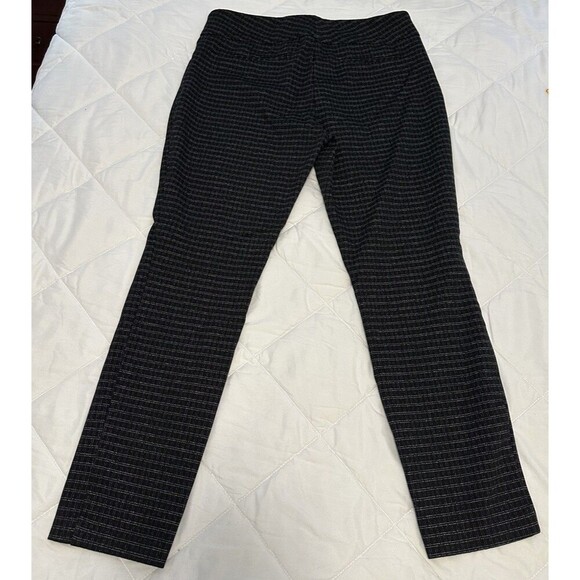 Dalia Gray Check Chino Stretch Pull On Slim Pants Size L - Picture 2 of 7